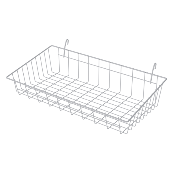 sk_Полка-корзина на сетку (решетку) малая 80x600x280мм, RAL9016, Белый