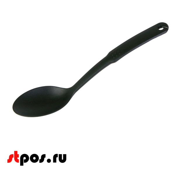 00_Ложка гарнирная L ручки 200 мм, поликарбонат (до +120°C), Черная
