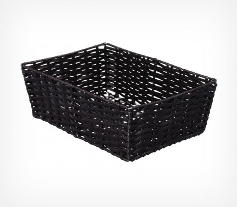 02_Лоток плетеный из полиротанга Палермо, ширина 280мм, глубина 400мм, высота 140мм, цвет венге