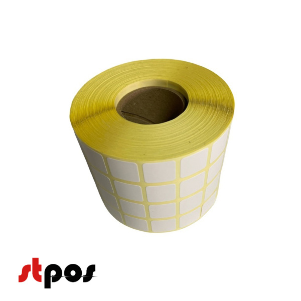 01_Термо-трансферная полуглянцевая этикетка  17х17х10000, втулка 40мм, 4 ручья