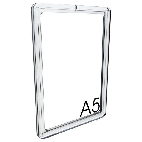 sk_Пластиковая рамка с закругленными углами формата А5 (148х210мм), PF-A5, Прозрачный