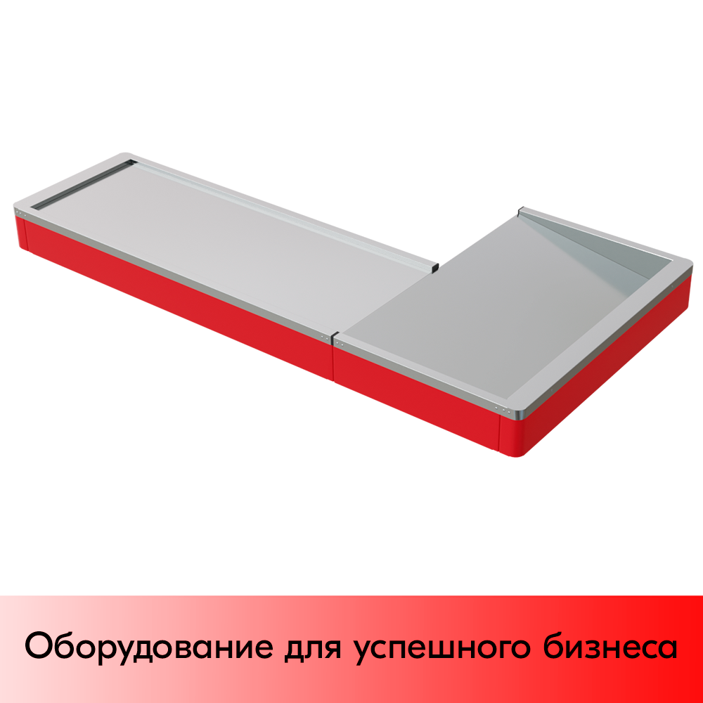 01_Рабочая поверхность для КБ ММ ECO PLUS XL, широкий нак., длина 1900мм, МЕТАЛЛ, RAL3020, Красный