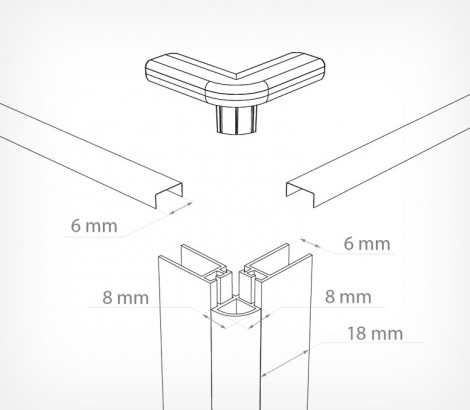 04_Схема_Заглушка пластиковая для углового соединительного профиля COVER-6