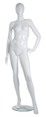 Манекен женский стеклопластик стоящий GLANCE 02, рост 181см (84-64-90) , без парика, белый глянец