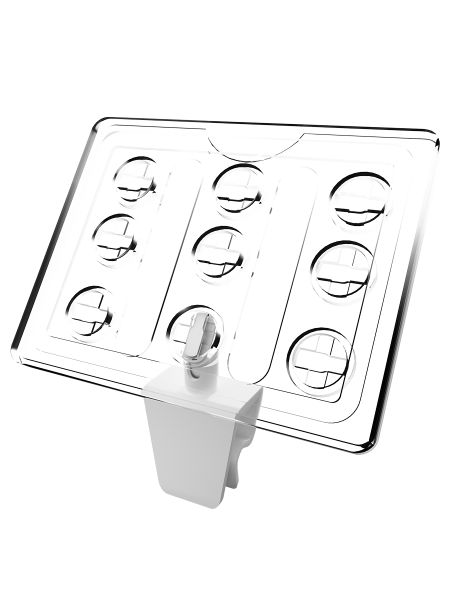 sk_Рамка ТЕХНО А7 прозрачная, белый держатель TECHNO CL