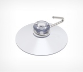 Присоска силиконовая с металлическим крючком SC-MH диаметр 40 мм, Прозрачный