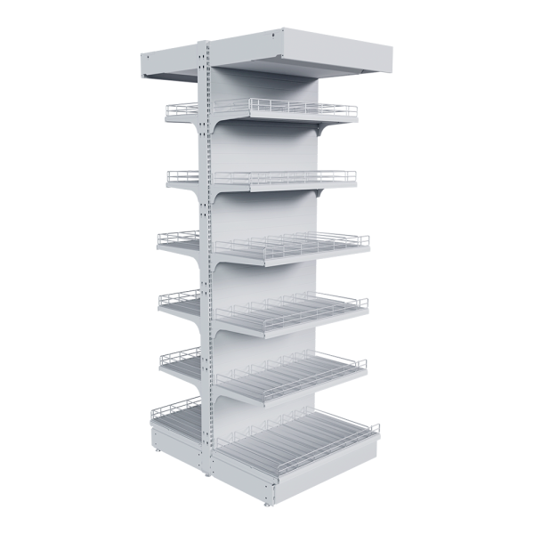 sk_НАБОР стеллаж 25 70 ГЛУХОЙ островной 2250х800х500 12 полок, ограничители, разделители, ценник