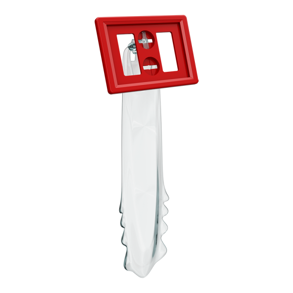 sk_Рамка ТЕХНО А8 красная, прозрачный держатель TECHNO STICK-ICE