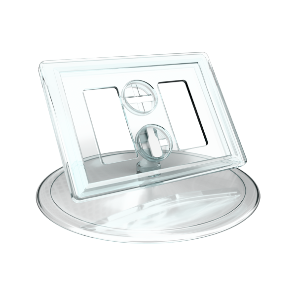 sk_Рамка ТЕХНО А8 прозрачная, прозрачный держатель TECHNO BASE-XL 90мм