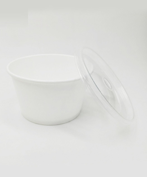 01_Контейнер круглый крафт 750 мл, Белый