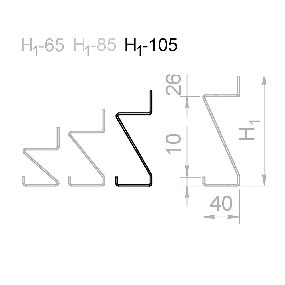 sk_2_Балка верхняя Z-105х40 мм, 2220 мм, Глянец, RAL9016 Белый