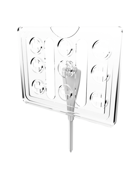 sk_Рамка ТЕХНО А7 прозрачная, белый держатель TECHNO STICK