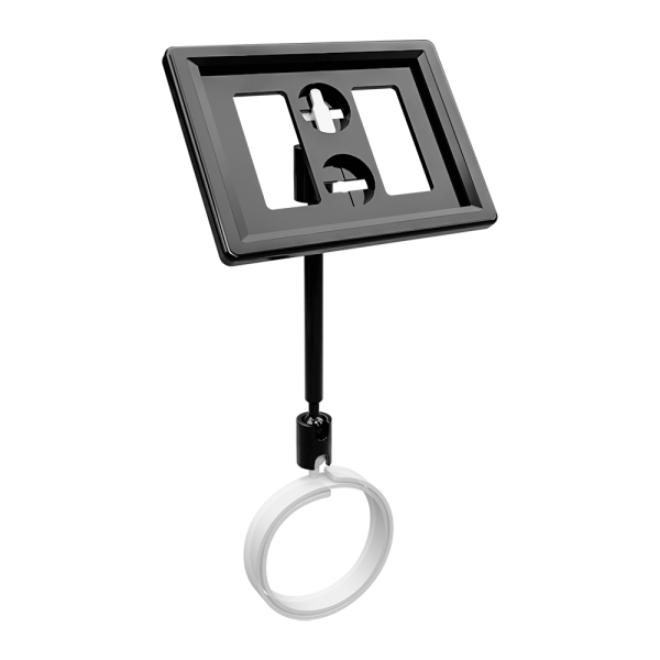 sk_Рамка ТЕХНО А8 черная, черный держатель TECHNO ROLL-VL спираль-улитка на колбасу, ножка  50мм