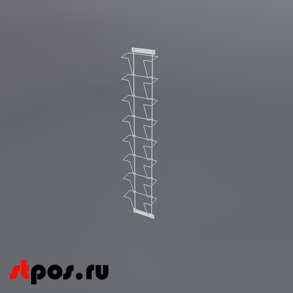 00_Дисплей 8 ячеек А4 вертикальный, RAL9016, Белый