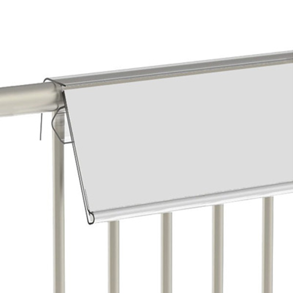 01_Ценникодержатель для крепления на корзины из металлических прутьев KE39, 1330 мм. Белый цвет 01_Ценникодержатель для крепления на корзины из металлических прутьев KE39, 1330 мм. Белый цвет