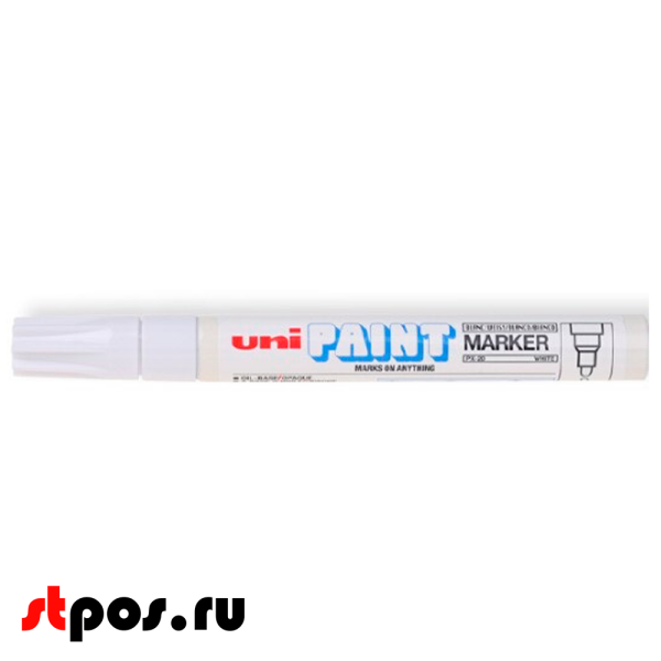 00_Маркер-краска PAINT PX-21 для письма по любой поверхности,толщина линии 0,8-1,2 мм,овальный,БЕЛЫЙ