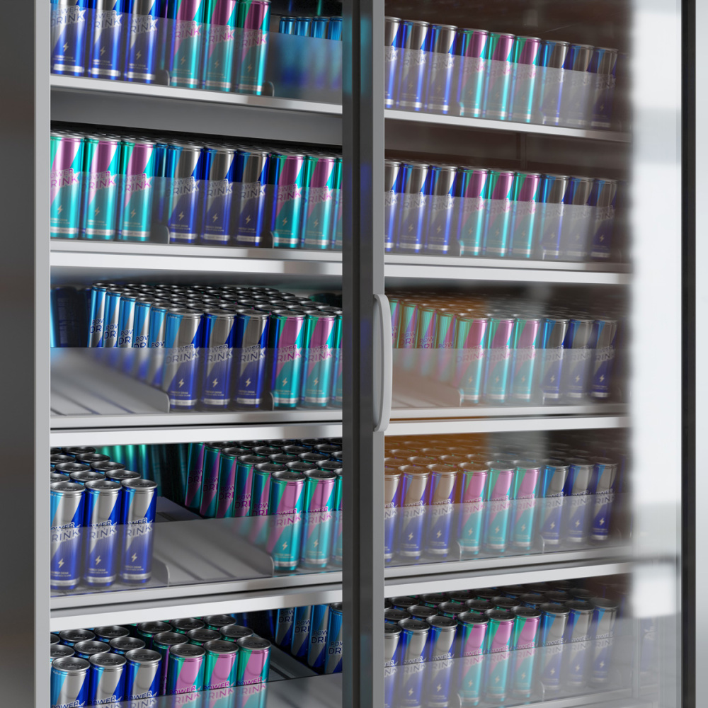 5_Металлическая полка роллерной системы FR-SHEET 500х280 мм, Серый