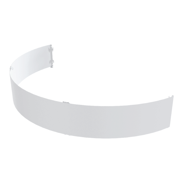 sk_Плинтус торцевой полукруглый база 300 мм (25 серия), Глянец, RAL9016 Белый