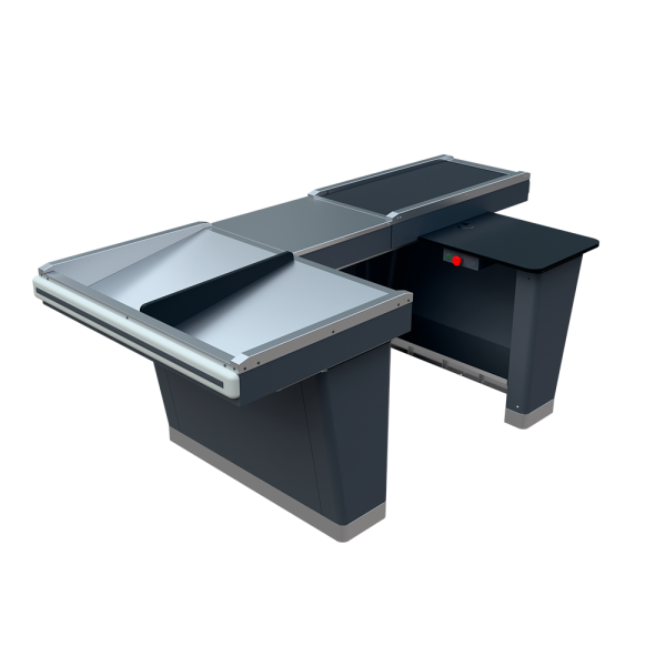 sk_1_Кассовый бокс Stream-XL-230-Т90 (тр-р 90см, ш.нерж.,без вырезов,шир. нак.),Муар,RAL7024,Серый,Правый