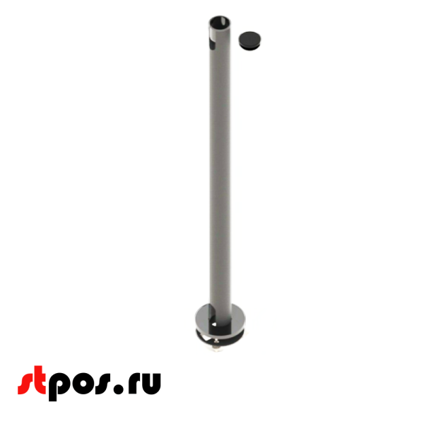 00_Стойка базовая 800 мм, d51мм, отверстия под провода 60х24 мм, RAL7035, светло-серый