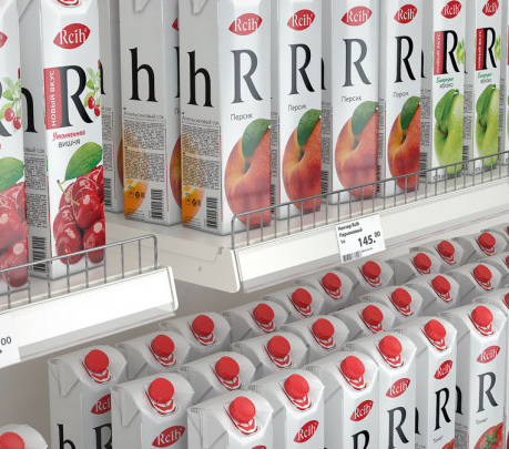 04_Ценникодержатель полочный самоклеящийся DBR39, длина 1000мм, ВСПЕНЕННЫЙ СКОТЧ, СИНИЙ