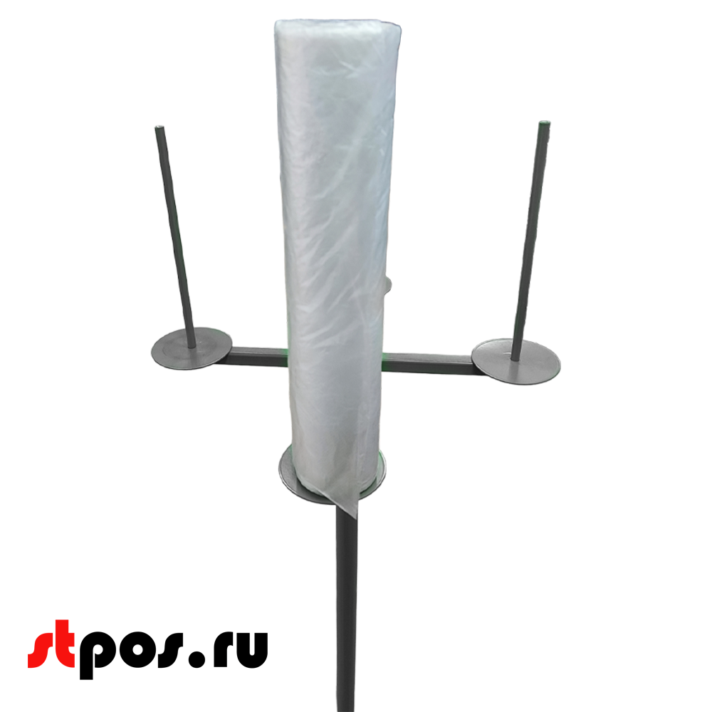 03_Стойка для пакетов лайт Нордика 1270х500 мм, Глянец, RAL9006 Серый, спец. цвет