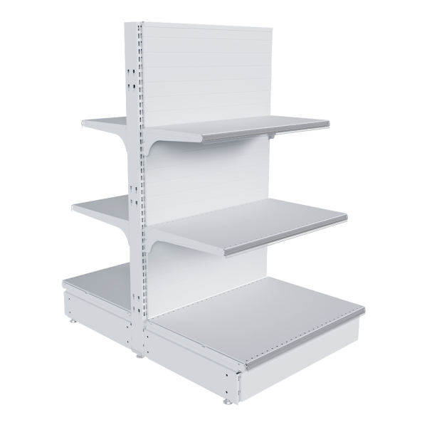 stpos_НАБОР стеллаж 25 70 ГЛУХОЙ островной 1200х665х500 6 полок, ценникодержатели