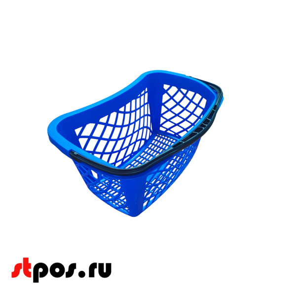 00_Корзинка покупательская Wanzl GT26 26л, RAL5002 Синий, ручка RAL9005 Черный 