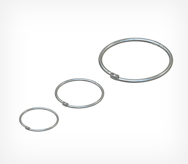 01_Кольцо металлическое защелкивающееся M-RING 25мм, Серебристый