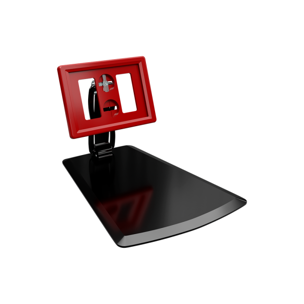 Рамка ТЕХНО А8 красная, черный держатель TECHNO DELI-UNBO-SET40