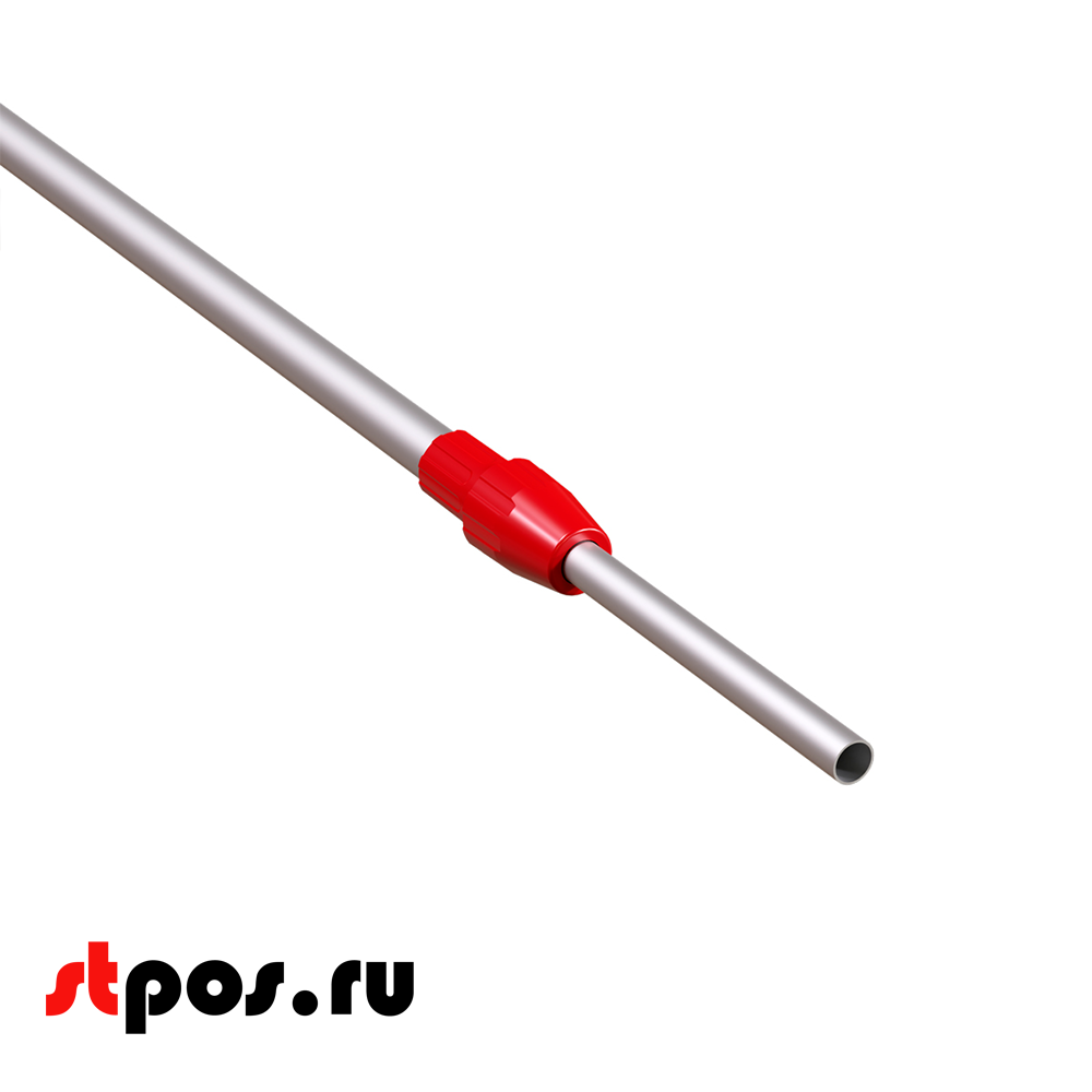 00_Трубка алюминиевая телескопическая TEL-LOCK-ALUTUBE 600-900 мм, трубка серая, переходник красный
