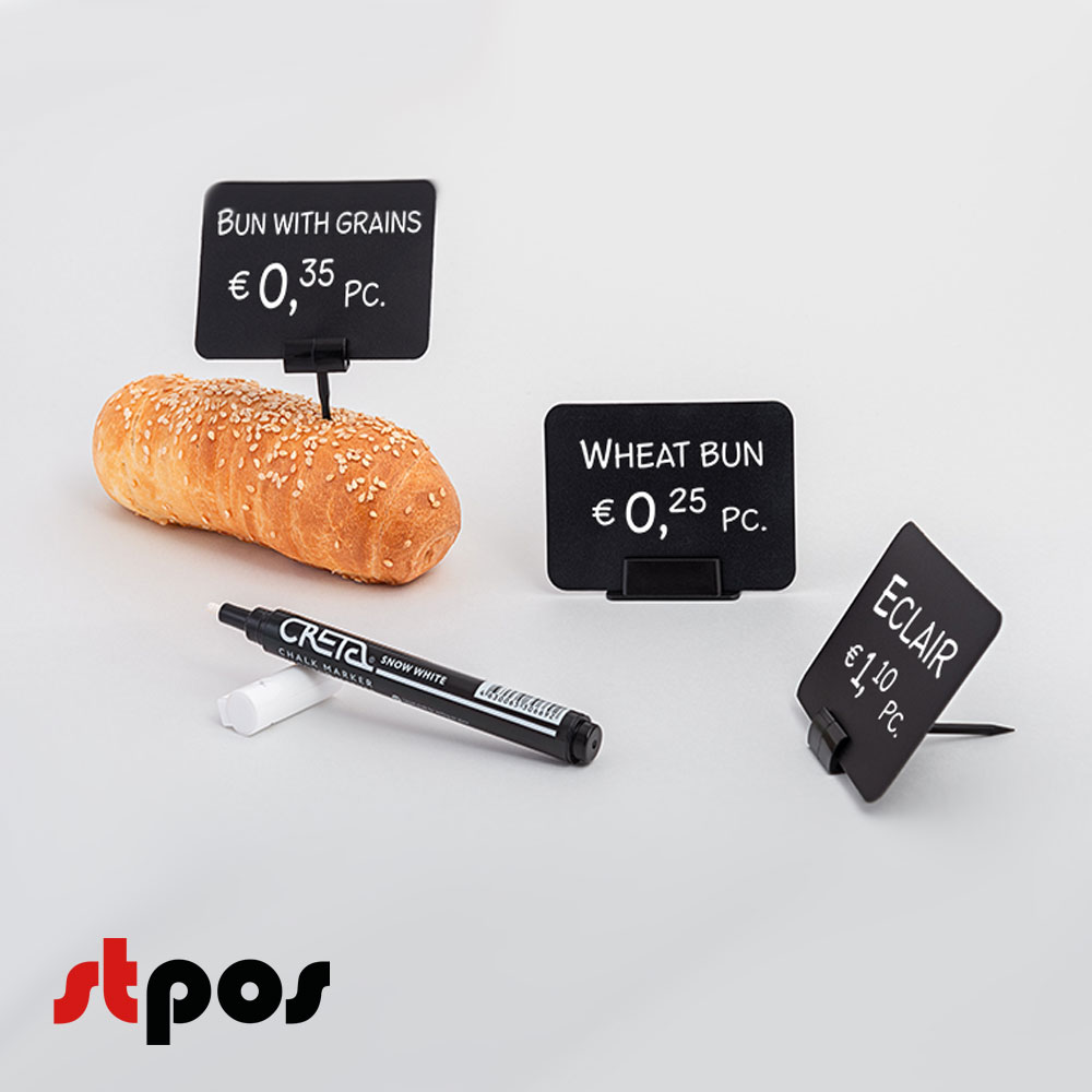 00_Набор держателей ценников STAND STICK 2 (меловой ценник А8-6шт,маркер-1шт, держатель-6шт,иголка-6шт)