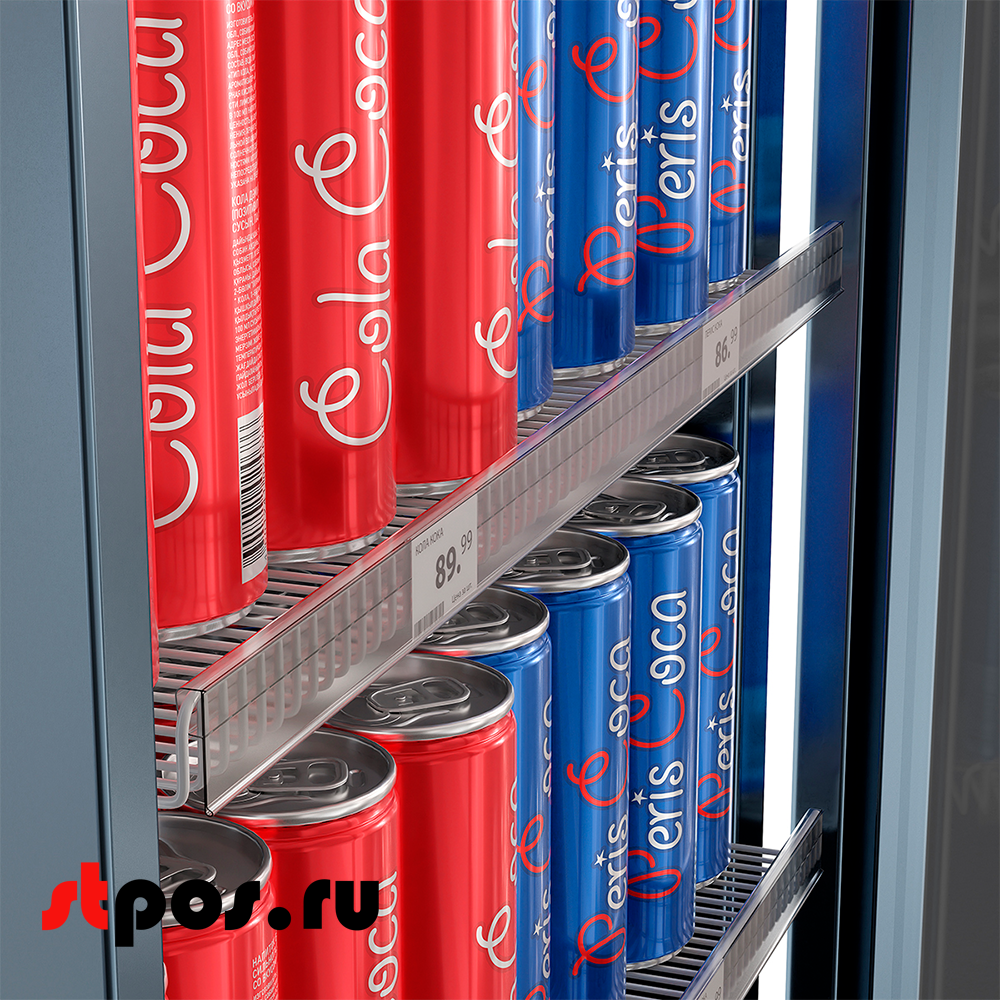04_Ценникодержатель полочный KEL39 длина  1000мм, Прозрачный