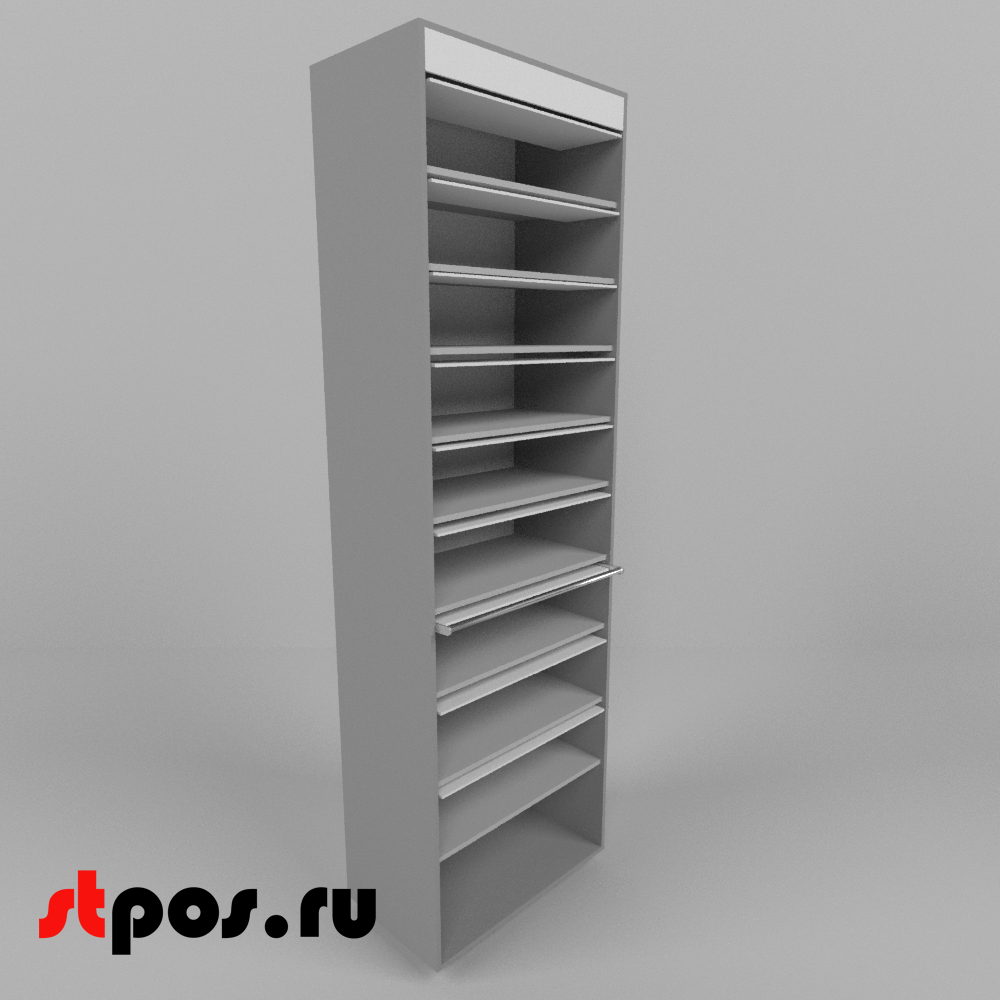 02_Диспенсер сигаретный ЛДСП, 9 полок по 10 видов, 731х420(320)х2200