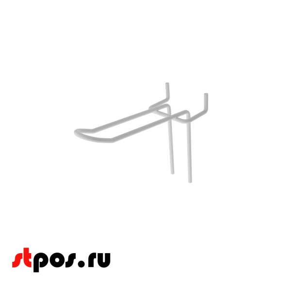 00_Крючок для экономпанели язычковый 75 мм, RAL9003, Белый