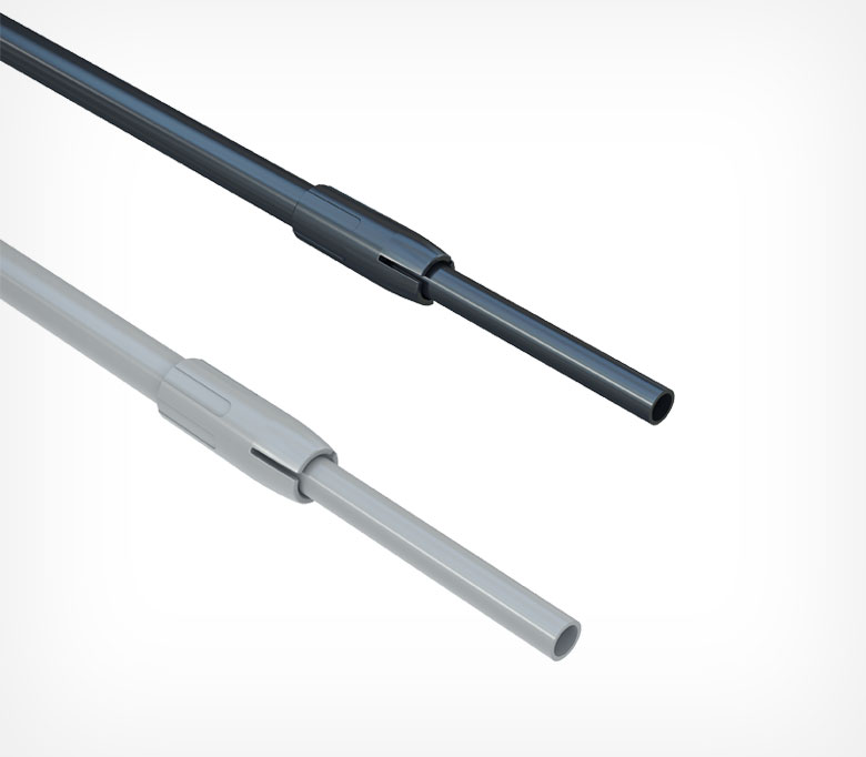 1_Трубка телескопическая пластиковая 230-350мм TEL-PL-TUBE, Серый
