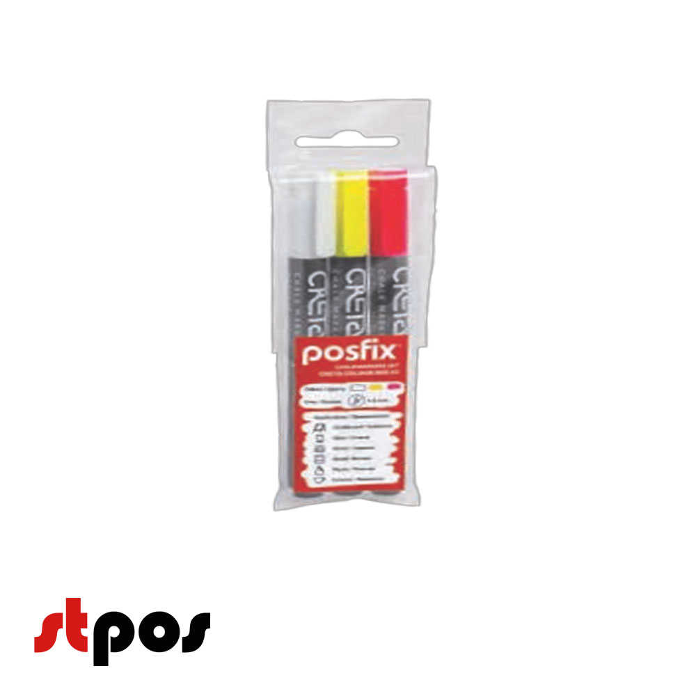 01_Набор цветных меловых маркеров CRETA COLOUR MIX 3 (3 цвета)