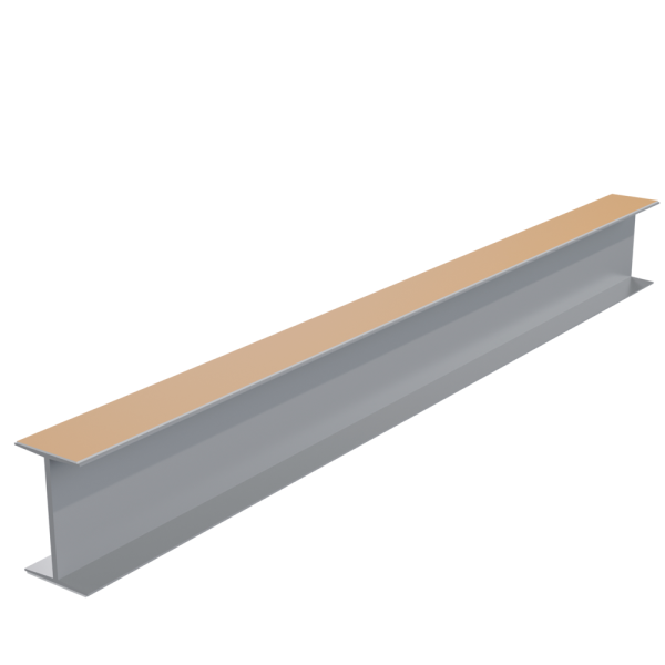 sk_Профиль пластиковый для роллерной системы 500мм, 53х34мм 2T-RAIL, Серый