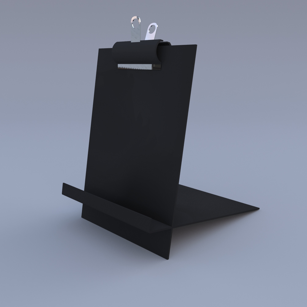 02_Подставка металлическая (для ценника, буклетов и т.д), формат А5, толщина 2 мм, Черная