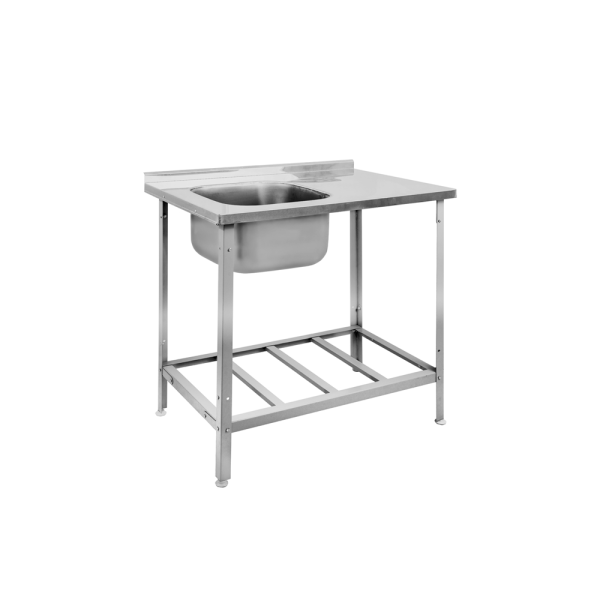 00_Ванна моечная цельнотянутая, совмещенная с рабочей поверхностью, с бортом ВЦСЛ 12/6, Крашенная сталь