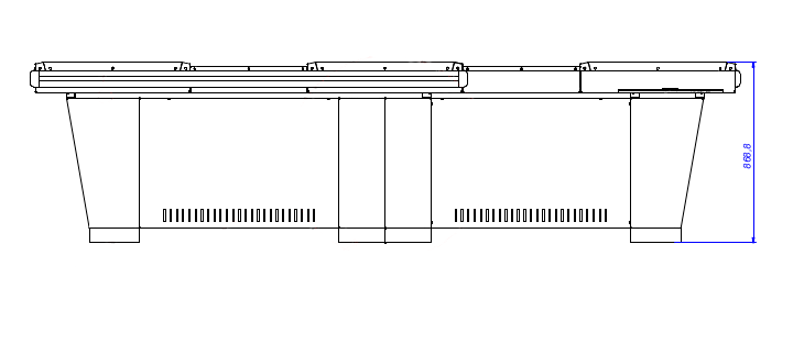 03_Кассовый бокс Stream-Dual-330 спаренный (шлиф.нерж., вырезы ДЯ FT, МК2Т),RAL5005,Синий,Правый 03_Кассовый бокс Stream-Dual-330 спаренный (шлиф.нерж., вырезы ДЯ FT, МК2Т),RAL5005,Синий,Правый