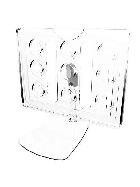 sk_Рамка ТЕХНО А7 прозрачная, прозрачный держатель TECHNO FOT 75 мм, ножка  50мм