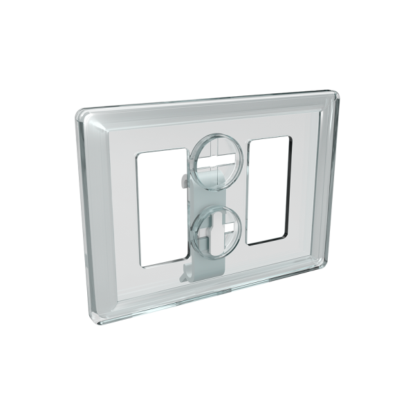 sk_Рамка ТЕХНО А8 прозрачная, белый держатель TECHNO TEGO CLIP