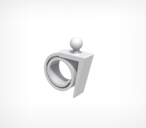 01_Спираль-улитка с углом на край посуды для шарнирного ценникодержателя ROLL-VL-L, Белый