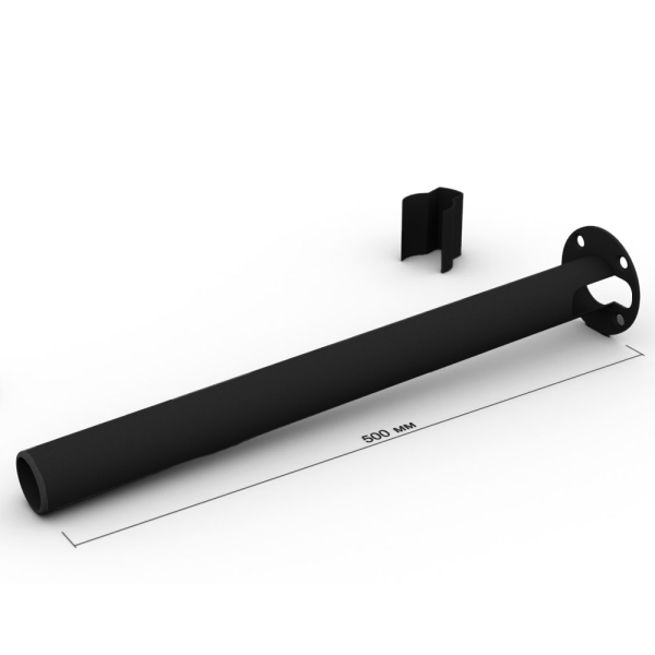 stpos_Стойка базовая 500 мм, Муар, RAL9005 Черный