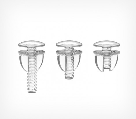 01_Пластиковый винт и гайка с ушками VIKING SCREW, 12,18,25 мм Прозрачный