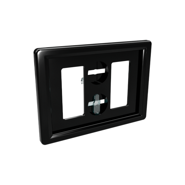 sk_Рамка ТЕХНО А8 черная, прозрачный держатель TECHNO TEGO CLIP