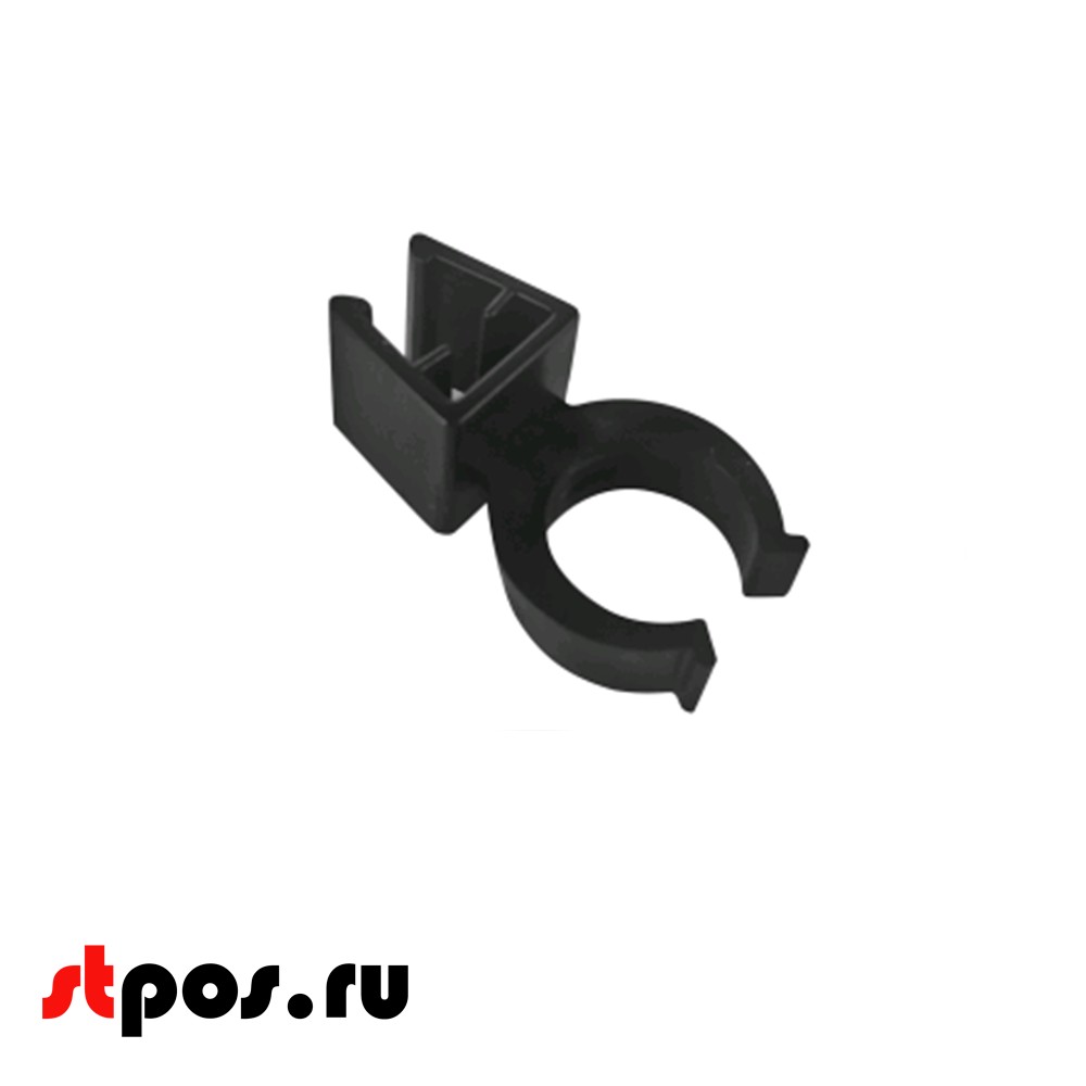 00_Клипса для крепления пластиковых рамок на трубах 17,5мм, JOKER CLIP, Черный