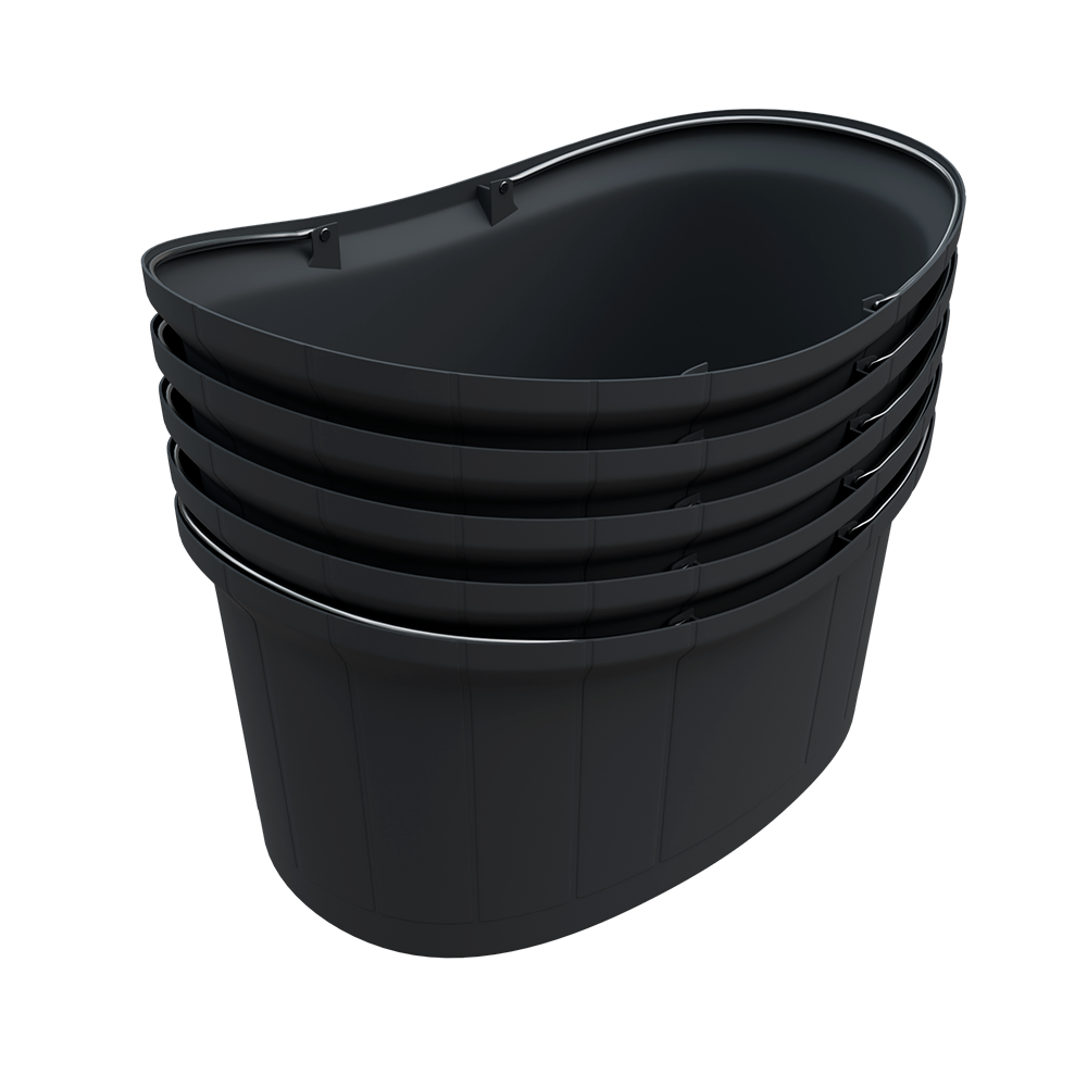 sk_5Корзина покупательская пластиковая с двумя алюминиевыми ручками DELUX 12л, Черный