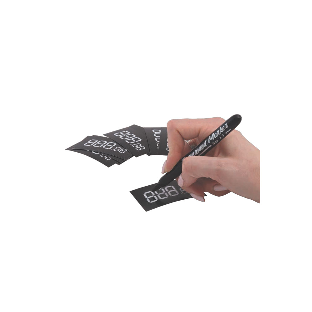 02_Набор ценников с маркером EASY PRICER 2 (ценник-трафарет-36шт,маркер-1шт,ценникодерж.на крючок-10шт)